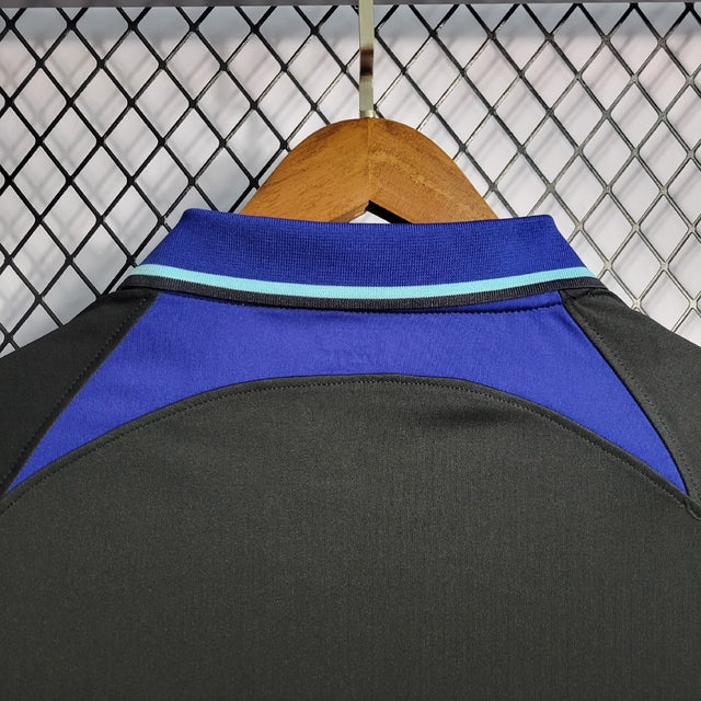 Camisa Atlético de Madrid Away 22/23 Torcedor Nike Masculina - Preta e Azul