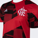 Camisa Flamengo Pré Jogo 23/24 Torcedor Adidas Masculina - Vermelho