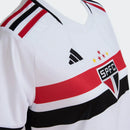 Camisa São Paulo I 23/24 Torcedor Adidas Feminina - Branco e Vermelho