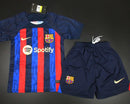Conjunto Infantil Barcelona 22/23 - Azul Grená
