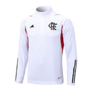 Casaco Moletom Flamengo Treino Atleta adidas 2023 - Branco